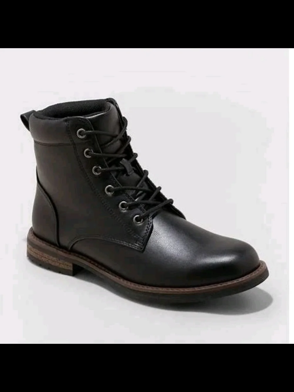 Classic Men's Faux Suede  Lace-Up Mild Calf Combat  Boots Goodfellow